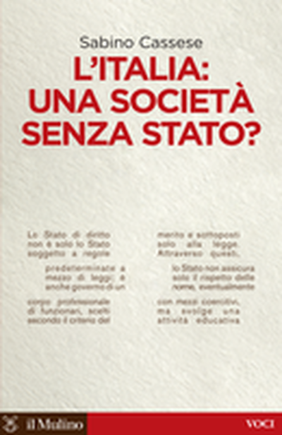 Cover L'Italia: una società senza Stato?