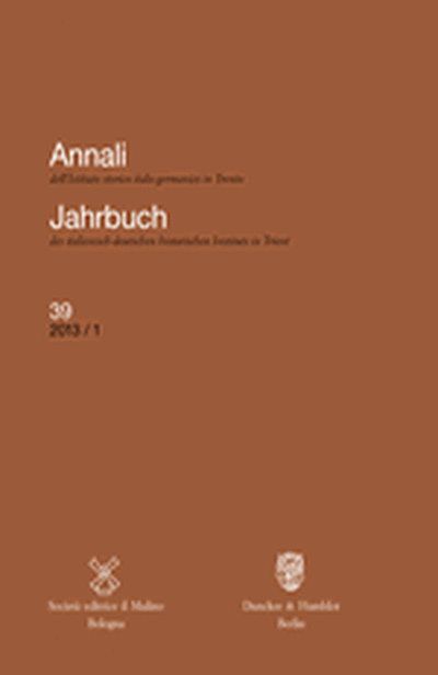 Cover Annali XXXIX, 2013/1